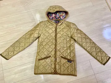 S LAVENHAM x 리버티 퀼팅 자켓 골드(베이지) 꽃무늬 안감