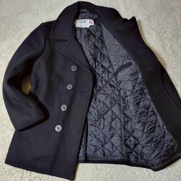 새상품급 Schott 피코트 740 안감 퀼팅 충전솜 블랙 38