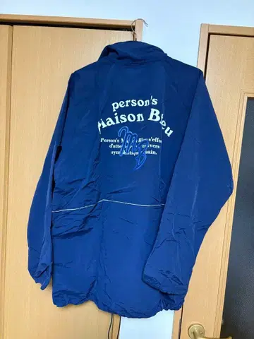 네이비 풀 집업 나일론 자켓