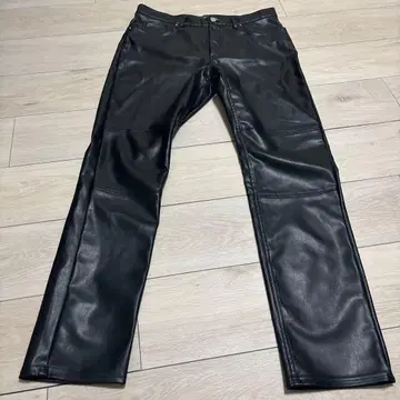 H&M 블랙 가죽 팬츠