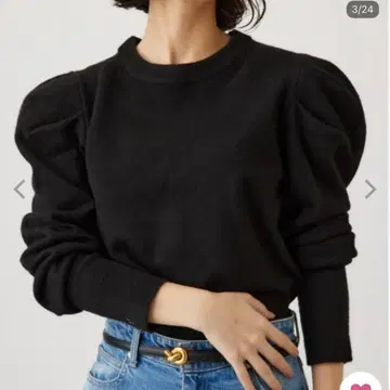 crie conforto 턱 슬리브 니트 퍼프 슬리브