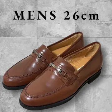 새상품급 천연 가죽 CASTONE 브라운 로퍼 26cm