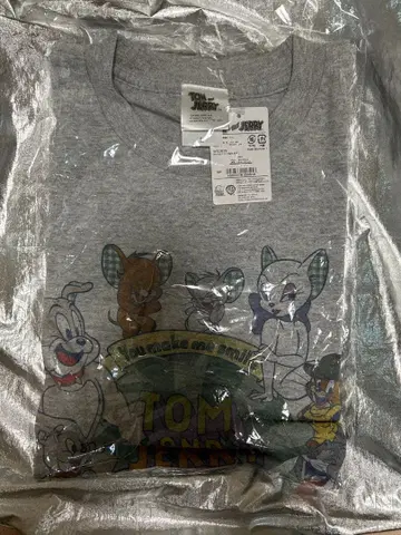 톰 앤 제리 그레이 티셔츠 L 사이즈
