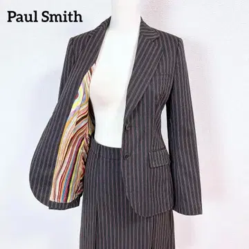 폴스미스 멀티 컬러 안감 스트라이프 수트 셋업 40 그레이