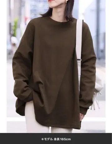 빅 실루엣 속기모 맨투맨