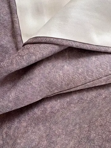 새상품급 이로무지 원단 패턴 거북이 등껍질 문양 순수 실크 톨 사이즈