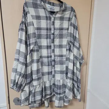 RODEO CROWNS 체크 무늬 긴팔 튜닉