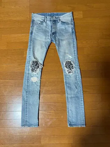 backlash 백래쉬 타이트 스트레이트 데님 크러쉬 가공