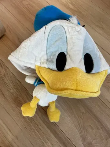 도널드 덕 후드 부착 봉제 인형 캡