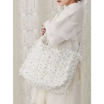 merry jenny 꽃 거즈 퀼트 숄더백 핑크