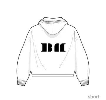 BABYMONSTER 지퍼 후디 WHITE Short 1