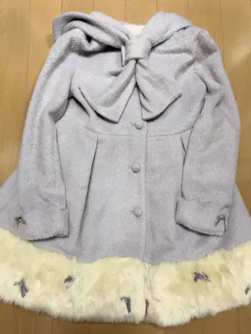 LIZLISA 리즈리사 퍼 리본 코트