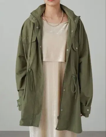 [ earthy ] 미사용 새상품 후디 블루종 카키