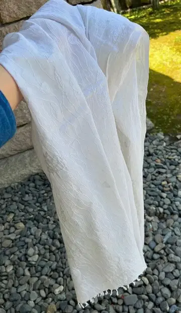 키야리코 CALICO 카디 핸드 스티치 스톨 (로터스 연꽃)