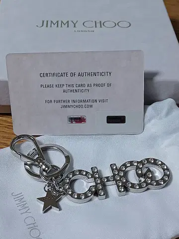 [ 미사용 새상품 ] 지미추 JIMMY CHOO 로고 참 키링