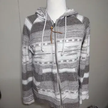 goa 내추럴 빈티지 오르테가 패턴 후드티 코튼 린넨