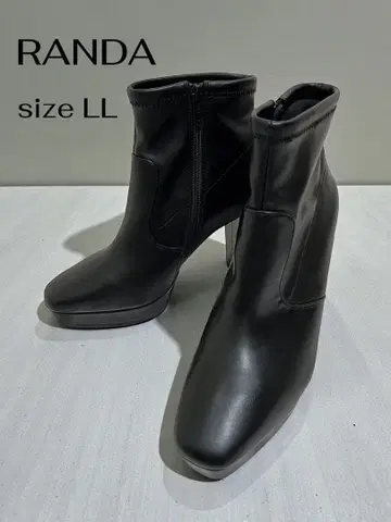 [ 새상품급 ] RANDA 소프트 스트레치 숏부츠 LL 사이즈 블랙