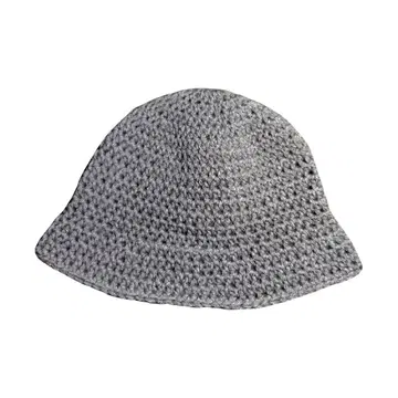 크러셔 버킷햇 털실 그레이