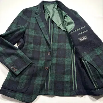 새상품급 XL 블랙워치 다케오 키쿠치 울 테일러드 자켓