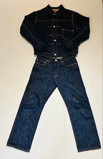 코지마 진즈 별주 대전 모델 데님 자켓 & 15oz 셀비지 청바지