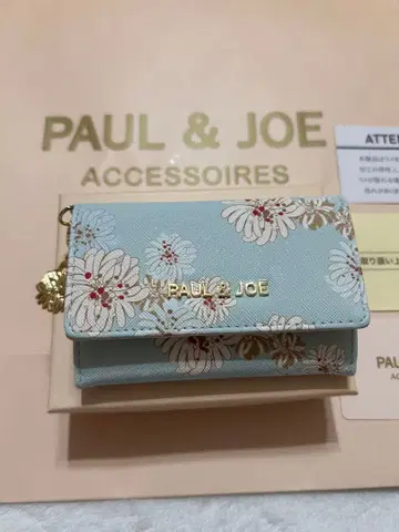 새상품 폴앤조이 크리잔테메 명함지갑 카드 케이스 민트