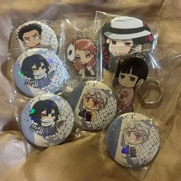 귀멸의 칼날 덤 포함 캔뱃지 키링 세트