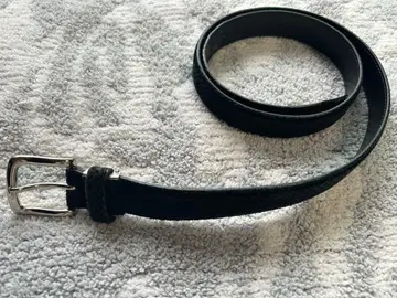 PRARE 블랙 가죽 벨트 일본제