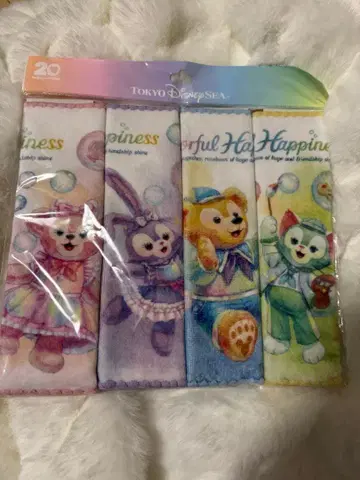 더피&프렌즈 컬러풀 해피니스 미니 타월 4개 세트