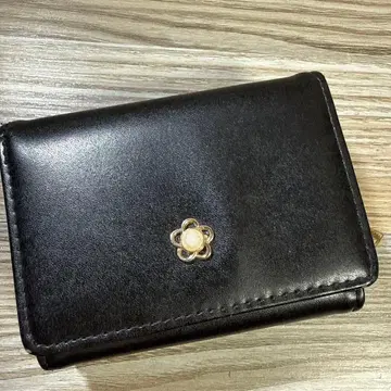 블랙 3단 폴더형 지갑 카드 포켓 부착