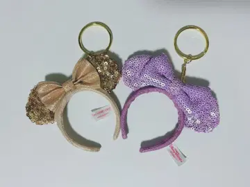 디즈니 귀 모양 키링 세트 머리띠 키링 미니