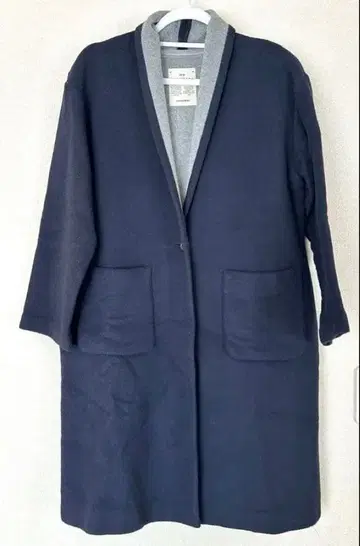 [ 새상품급 ] 스튜디오 클립 롱 코트 아우터 네이비 M