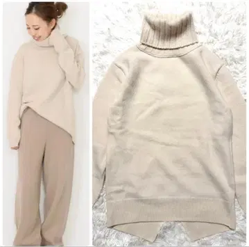 두지엠 클라세 JADE 터틀넥 풀오버 아이보리