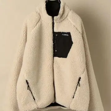 SHIPS 빅 실루엣 리버서블 보아 플리스 블루종