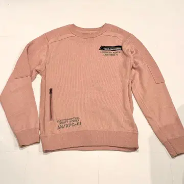 AVIREX 스웨터 핑크 자수