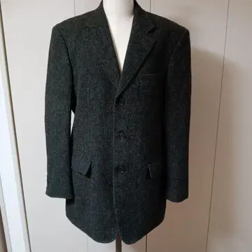 울 혼방 다크 그린 자켓