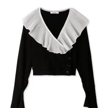 SNIDEL Sustainable 쉬폰 플리츠 칼라 니트 풀오버