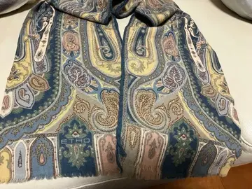 새상품급 ETRO 페이즐리 무늬 스톨 울 실크