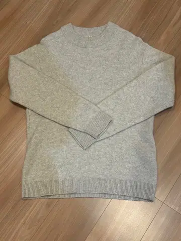 MUJI 신사 융모 울 모크넥 스웨터 신사 M 라이트 그레이