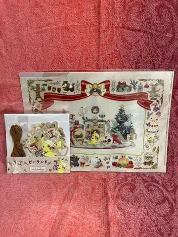 포켓몬 크리스마스 가랜드와 파일 세트