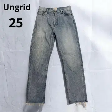 Ungrid 언그리드 스트레이트 데님 사이즈 25 블리치 데님