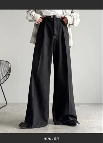 빈티지 가공 와이드 배기 플레어 데님 팬츠 / Vintage Washed