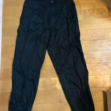 블랙 스트라이프 워크 팬츠