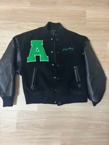 a few Goodkids 바시티 자켓 블랙/그린