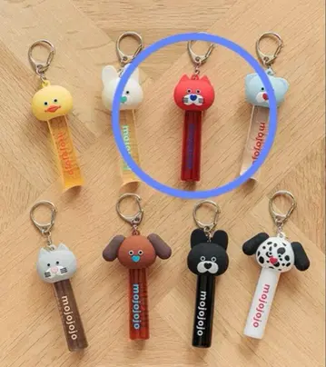 LOWRYSFARM mojojojo 립 캡 키 참 RED 고양이