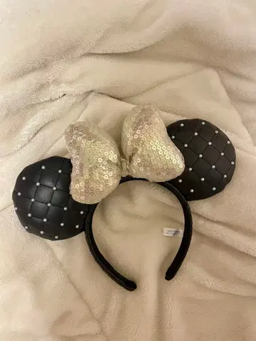 디즈니 머리띠 퀼팅 블랙