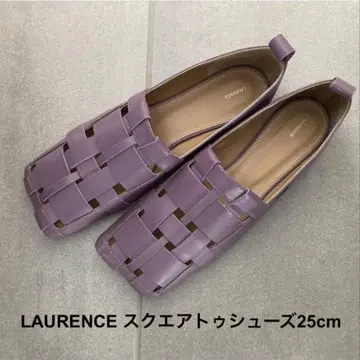 미사용 새상품 [로란스] 스퀘어토 메쉬 플랫슈즈 (25cm)