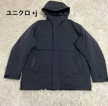 UNIQLO +J 하이브리드 다운 오버사이즈 파카 블랙 L 사이즈