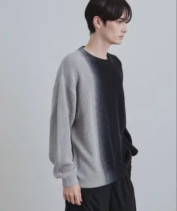 TAKEO KIKUCHI 그라데이션 리브 스웨터