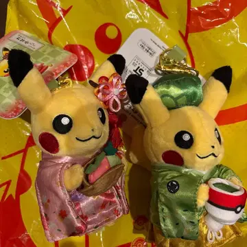 포켓몬 피카츄 마스코트 한나리 다회 놀이 암수 kyoto 한정판