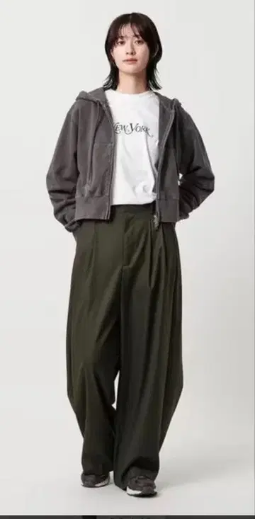 BEAUTY&YOUTH 코튼 숏 프론트 지퍼 후드티